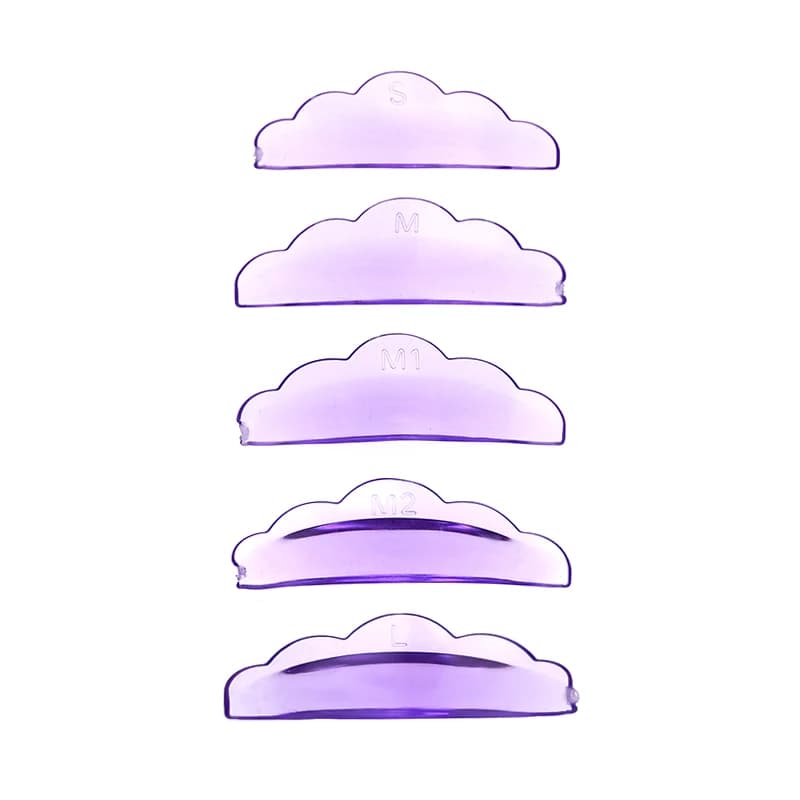 5 pairs of self-adhesive silicone eyelashes bearings reusable in the shape of 3D folding sunflowers for lifting purple eyelashes