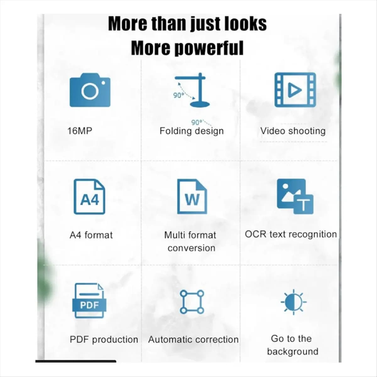 [ABPO] Fotocamera per documenti USB 4K Webcam da 16 MP Visualizzatore Immagine invertita pieghevole per conferenze web dimostrative dal vivo
