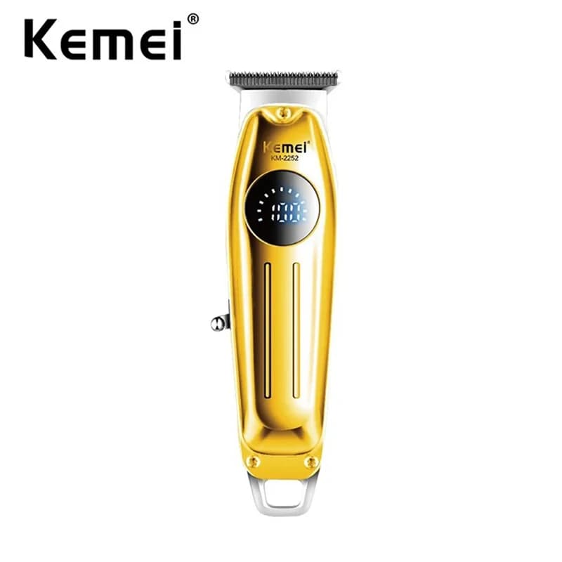 Tagliacapelli Professionale Kemei Zero Gapped per Uomo, Trimmer Ricaricabile Senza Fili per Barba e Capelli