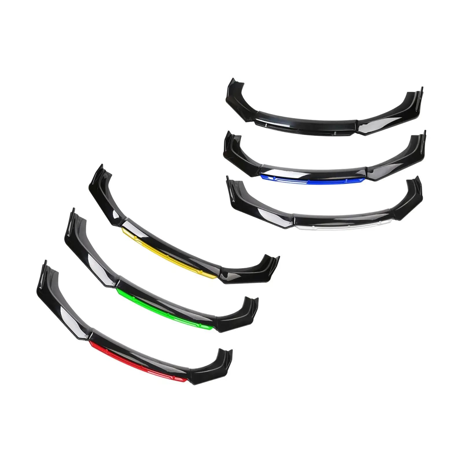 Universal front bumper lip kit for 3-piece car, easy to install, front bumper speaker for car, diffuser, automotive splitter