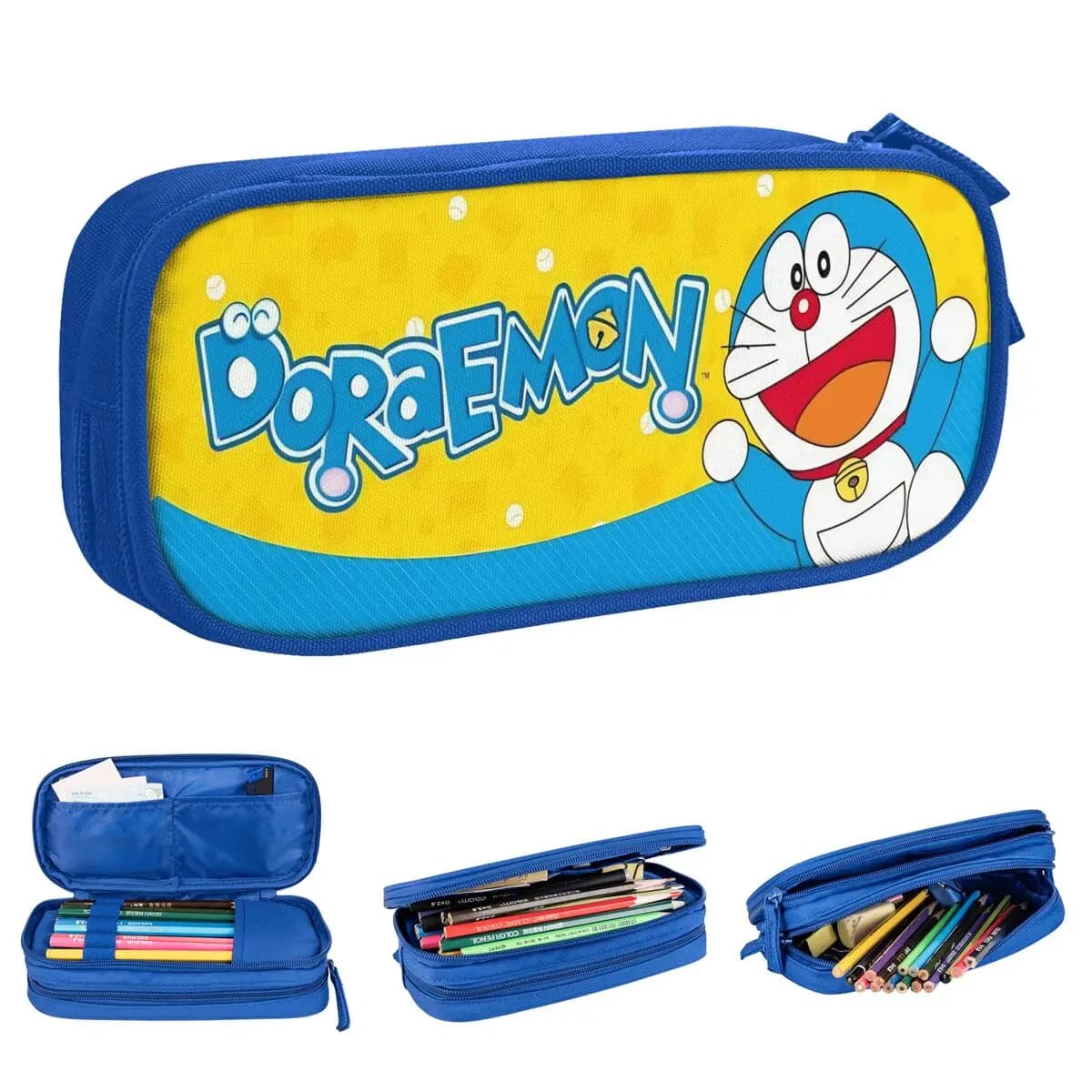 Doraemons Blue Cats Cat Regali per astucci per bambini Borsa portapenne carina per bambini Materiale scolastico di grandi dimensioni