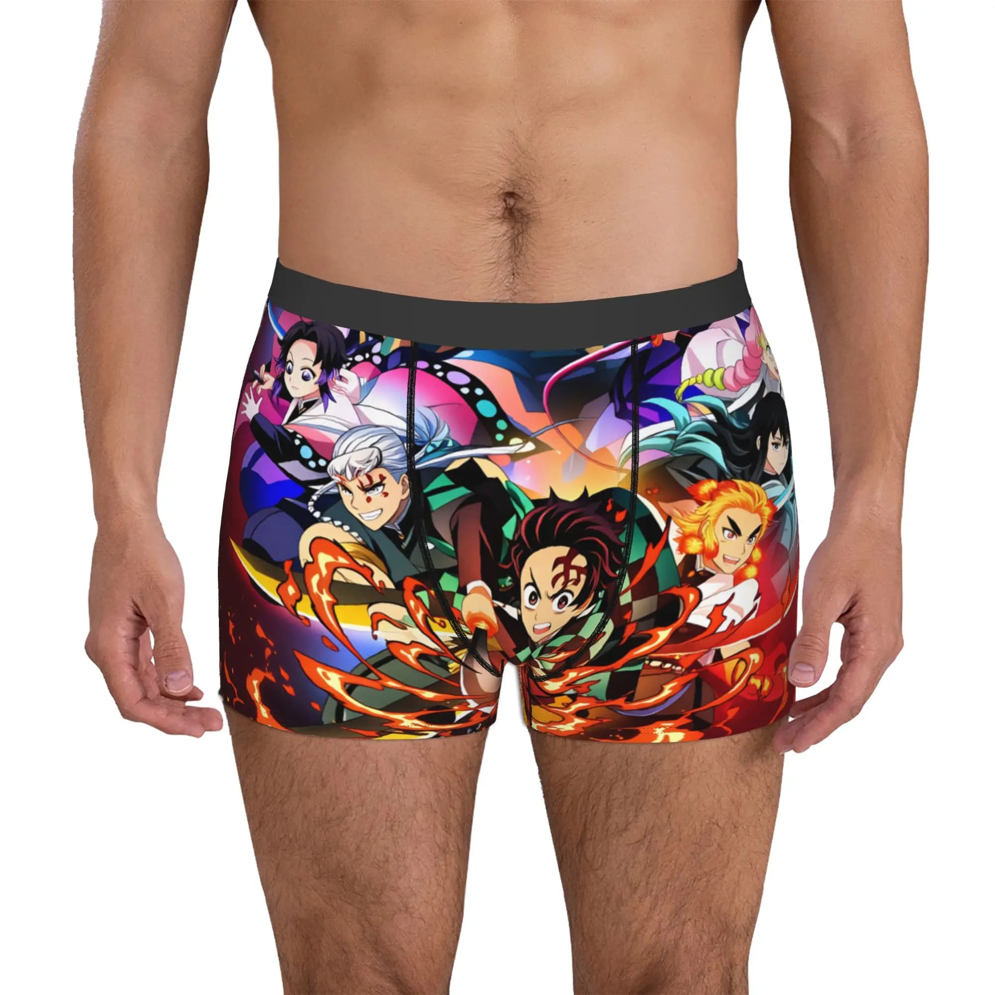 Fashion Nezuko Kamado Demon Slayer Tanjiro Kamado Boxers Shorts Panties Men's Zenitsu Agatsuma Giyu Tomioka Briefs Underwear
