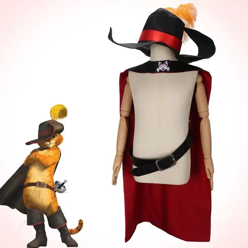 Cat in Boots 2 Halloween Cat Hero Mant Costume Cosplay 2026 New movie Cartoon Role Game Outfit Comic Book Inspired Adult Format