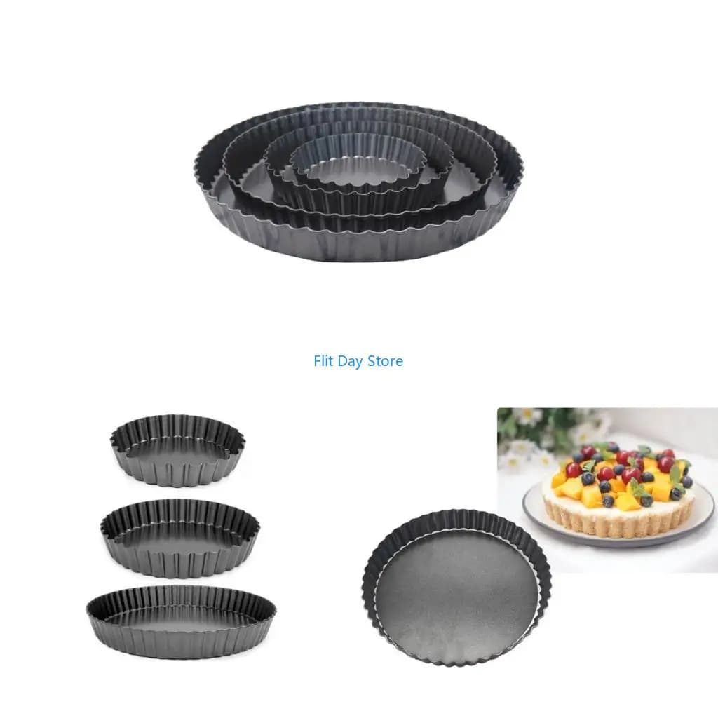 F92C 4/6/8 Inch Non Pie Pizza Cake Pan Tart Mold Removable Bottom Baking Pastry Mould Round Bakeware