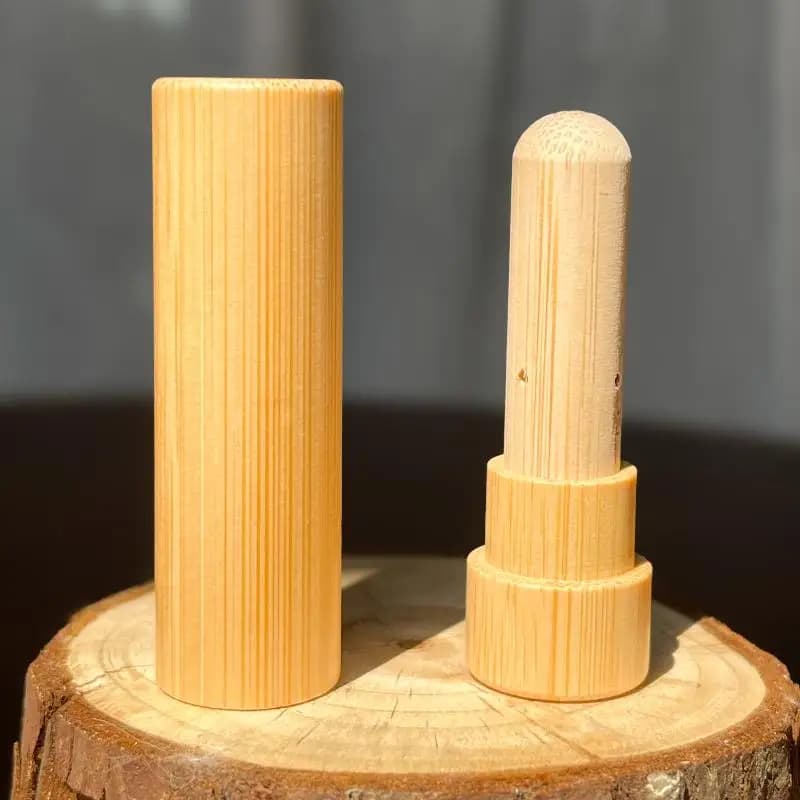 Bamboo Wooden Nasal Inhaler Essential Oil Bottle Aroma Diffuser Empty Nasal Aromatherapy Inhalers Tubes With Lanyard