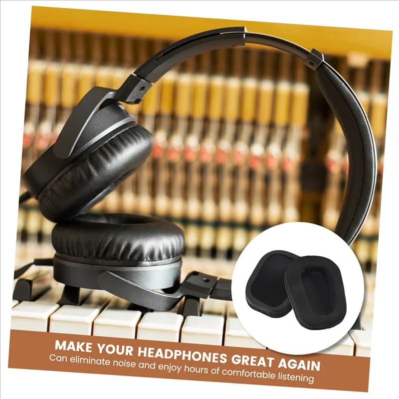 N34R-1Pair Foam Ear Pads Cushion Leather Earpad For G935 G635 G533 G433 G231 Wireless Gaming Headset