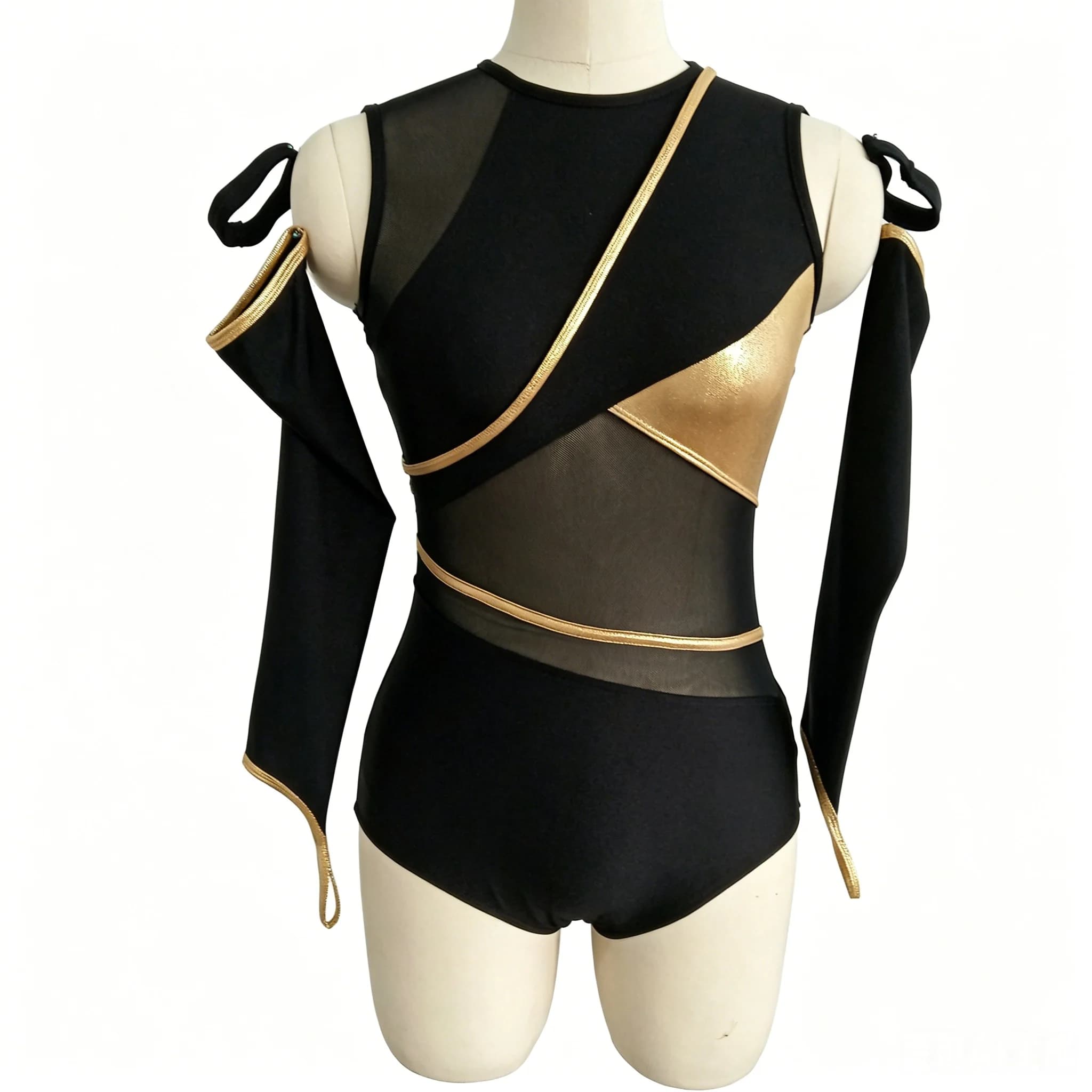 Jinzhi Kids Girls Retail and wholesale nylon mesh modern dance ballet body suit training suit dance school Costume performance