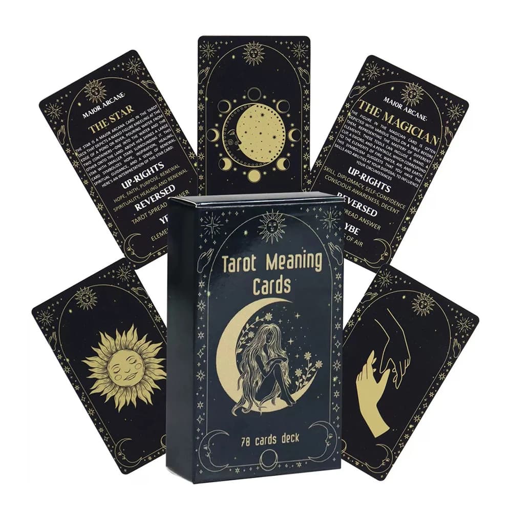 78 carte/mazzo Tarocchi Carte significate Versione inglese Gioco da tavolo Oracle Deck Divinazione Festa Fortune Telling Regali per ragazze