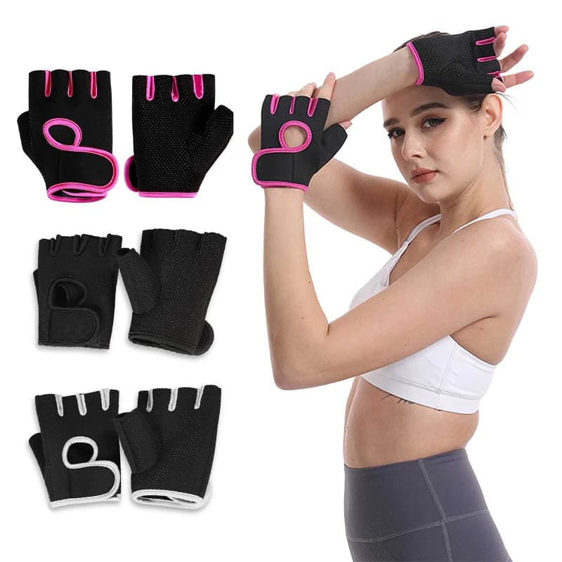 Women's Fitness Fitness Gym Gloves Wrist Gloves for Weight Lifting Gloves Mid-Slip Bike Gloves for Sports Training