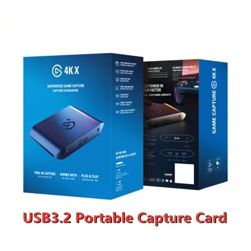 Scheda di acquisizione video esterna Egto 4K X USB 3.2 per giochi, registrazione live 4K144 PS5/Xbox/Switch/HDMI 2.1