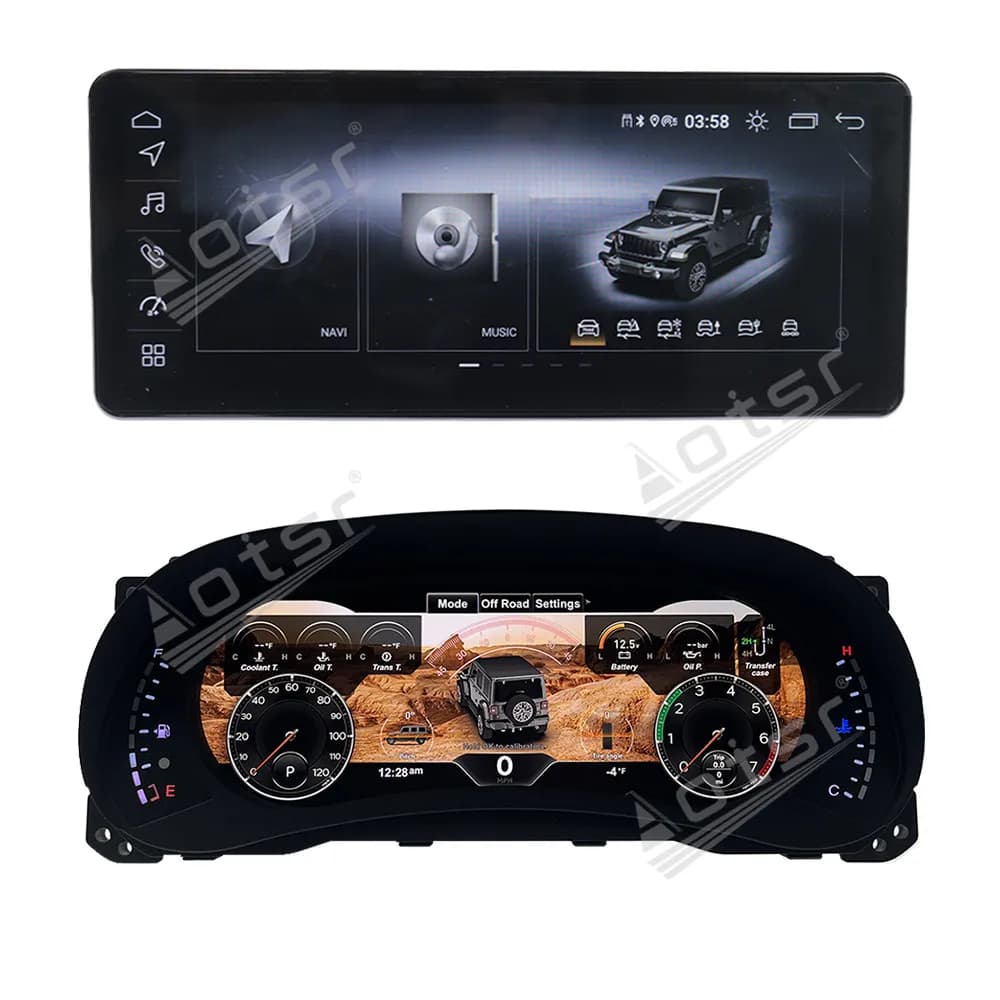 12.3 Inch Instrument Cluster HD Touch Screen Car Radio For Jeep Wrangler 2011-2018 Car Multimedia Display GPS Carplay Unit DSP