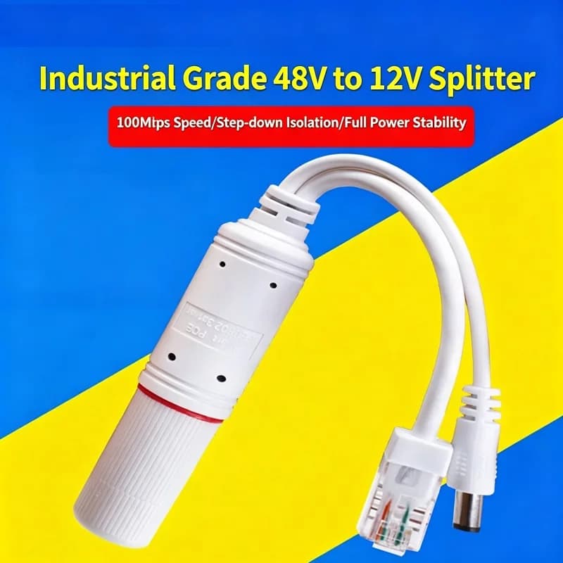 Monitoring POE separator 48V to 12V19W outdoor waterproof webcam national standard with isolated power supply module