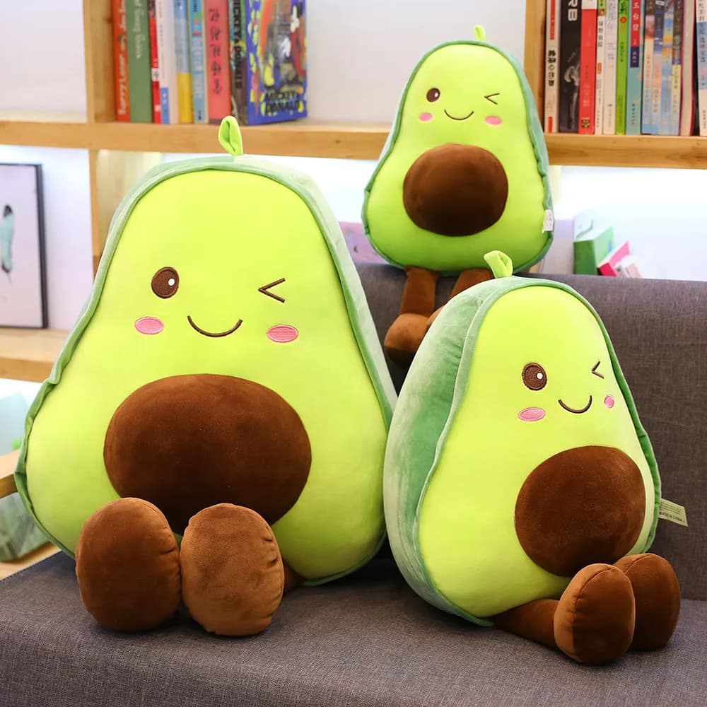 Nuovo simpatico avocado peluche bambola cuscino per dormire per bambini bambola grande regalo di festa cuscino per bambola di pezza di frutta creativa Kawaii