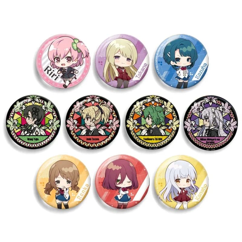 Cabochon in Vetro Rotondi con Motivo Anime Assault Lily, 10 Pezzi, 12mm/16mm/18mm/20mm/25mm/30mm, con Retro Piatto per Creazioni
