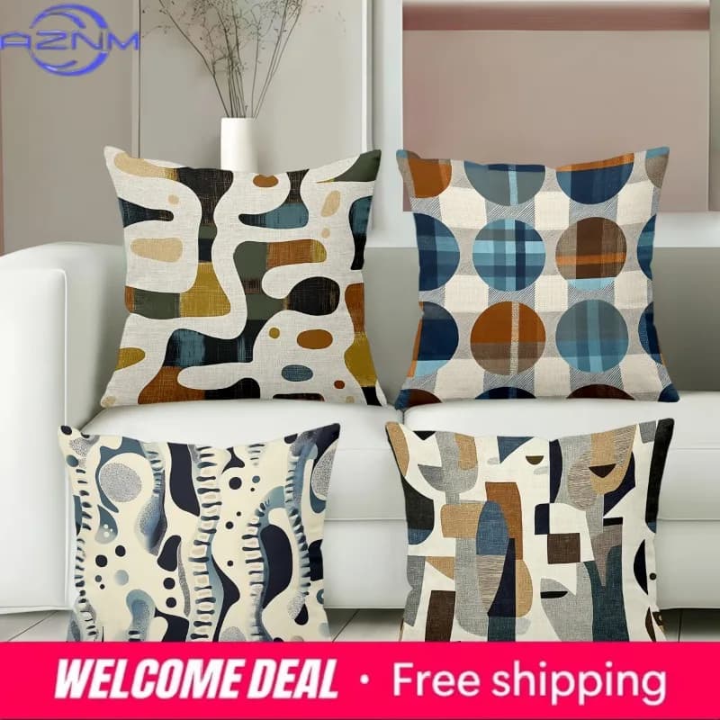 Cuscini decorativi moderni con motivi per un arredamento elegante, federa in poliestere, cuscino decorativo per divano, cuscino per testiera