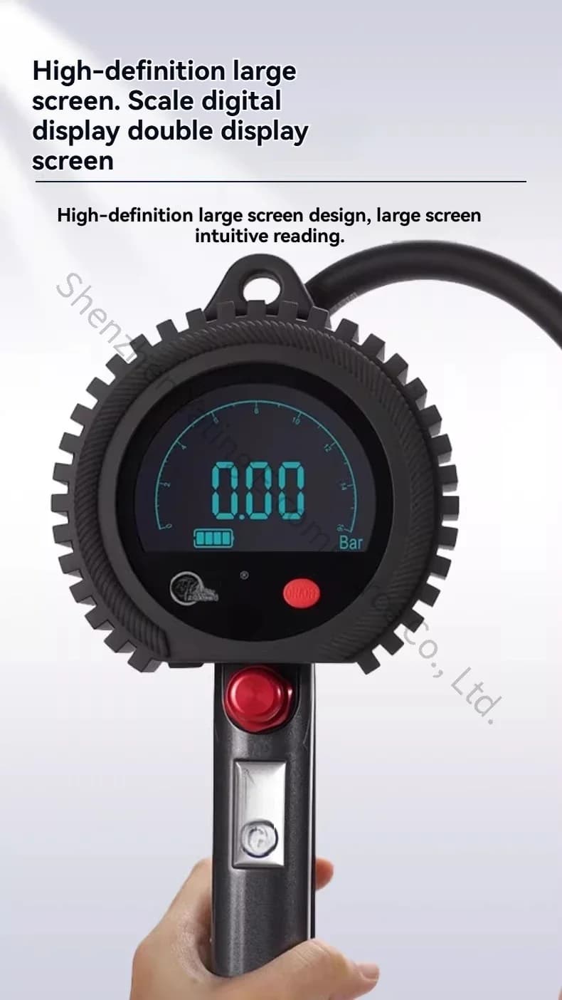Manometro per pneumatici/pistola per gonfiaggio pneumatici/gonfiatore, manometro per pneumatici gonfiabili L03C