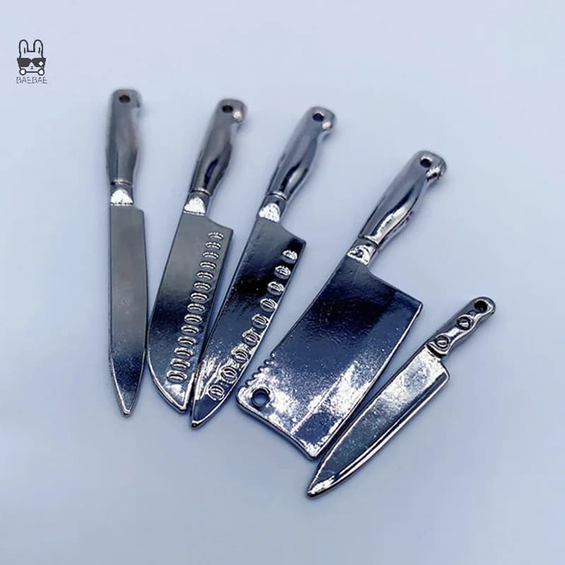 1/12 Dollhouse Mini Knives Model Dollhouse Kitchen Cooking Utensils Accessories Children's Pretend Play Toys