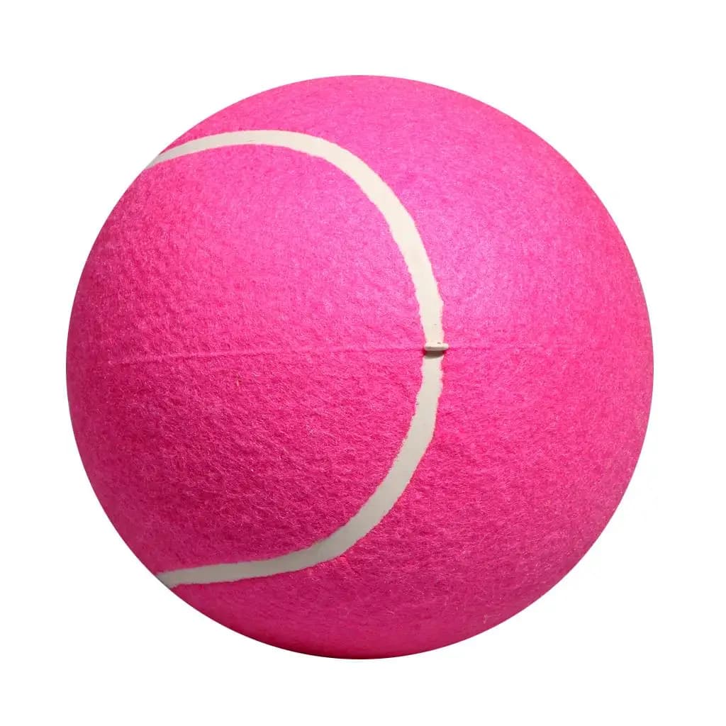 Giocattolo gonfiabile con pallina da tennis grande da 8' per bambini, cucciolo di cane da compagnia per adulti, rosa