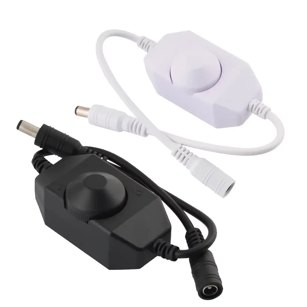DC Manopola LED Dimmer Interruttore ON/OFF Dimmer Luminosità Regolare Controller Singolo Colore LED Dimmer Strip Light DC 12V 24V Nero Bianco