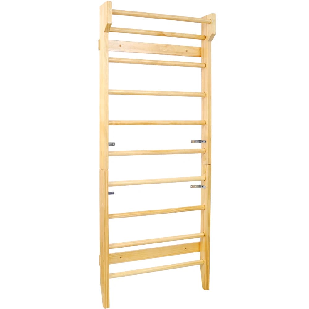 Ye Gymnastics Wood Stall Bar, Multi - use Swedish Ladder Wall - Mounted Pull Up Bar for Physical Therapy, Stretching & Various Exercises, Indoor Home Gym Workout Yoga