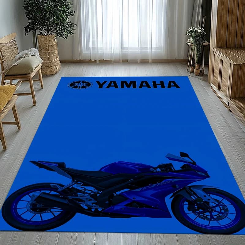 Retro Y-Yamaha Racing Moto Sign Living Room Non-Slip Area Rug Soft Carpet for Bedroom Kids Playroom Sofa,Home Decor Doormat