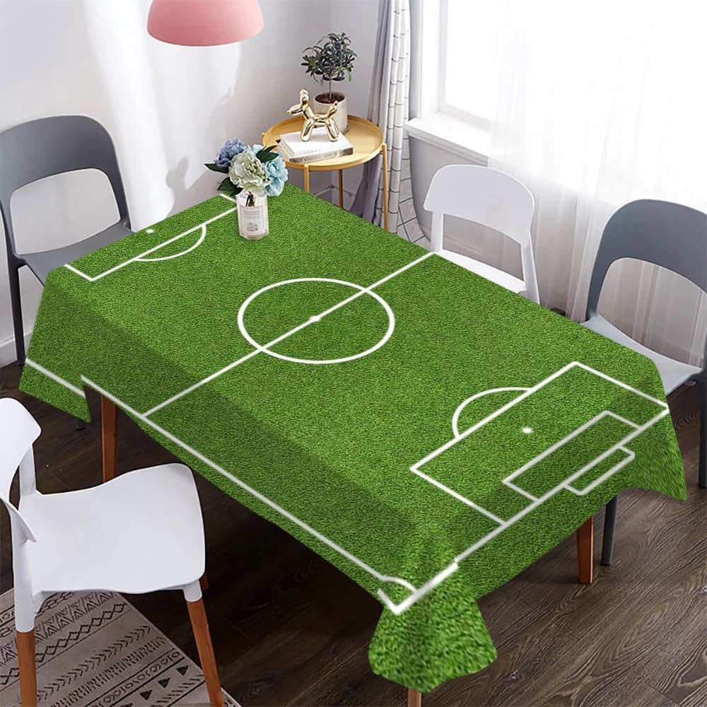 Tovaglie rettangolari per campo da calcio per decorazioni da tavola Tovaglia impermeabile per calcio sportivo lavabile Decorazioni per feste in cucina per le vacanze