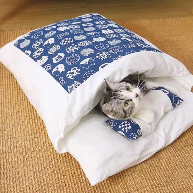 Kawaii Letto per gatti rimovibile Casa Forniture per la casa Prodotti per gatti adulti Letto per cani di grandi dimensioni Casa per gatti Grotta Cibo confortevole Carino