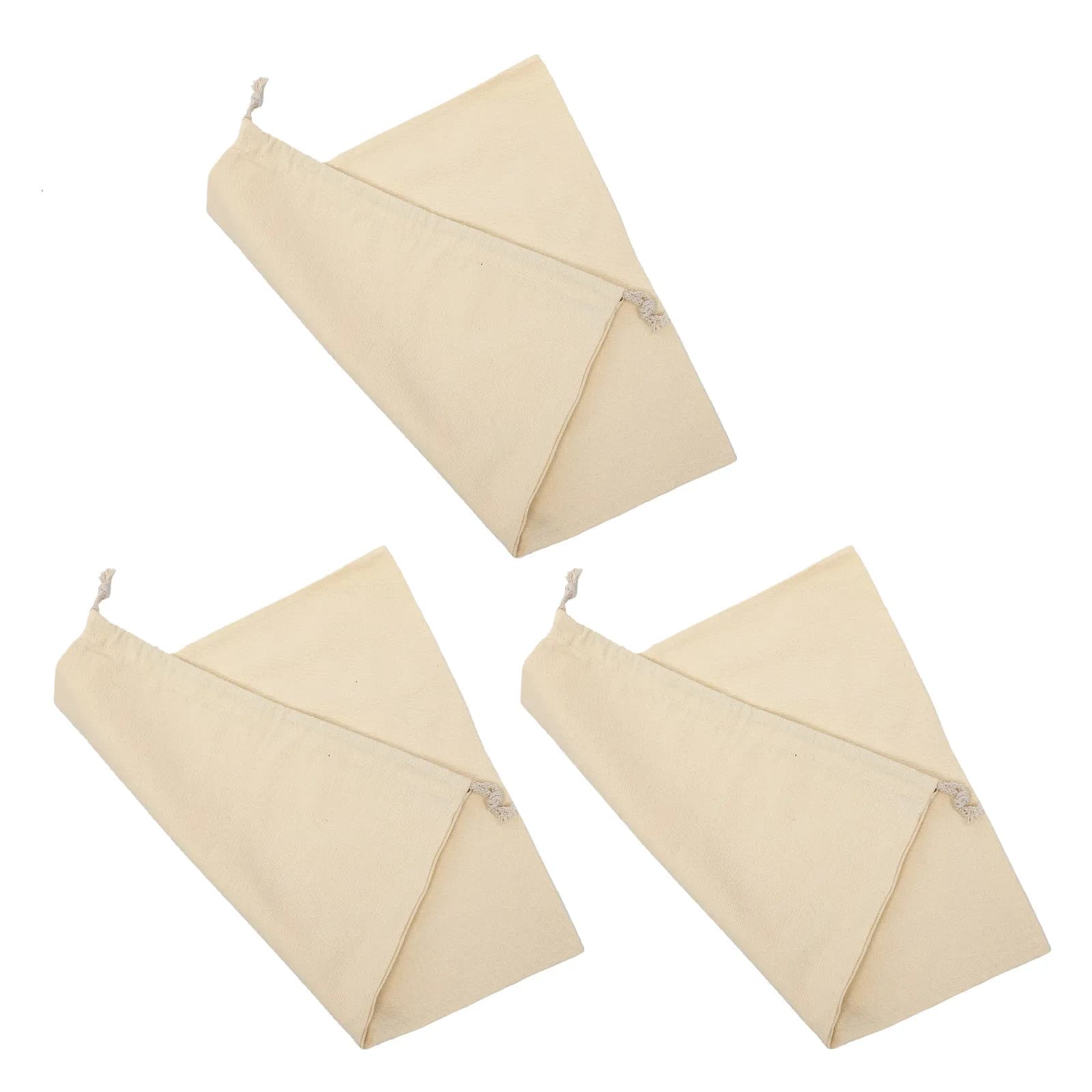 3Pcs Canvas Laundry Bags Sturdy Drawstring Closure Large Storage Sack Dorm Travel Clothes Organizer Bag Portable Laundry Sack
