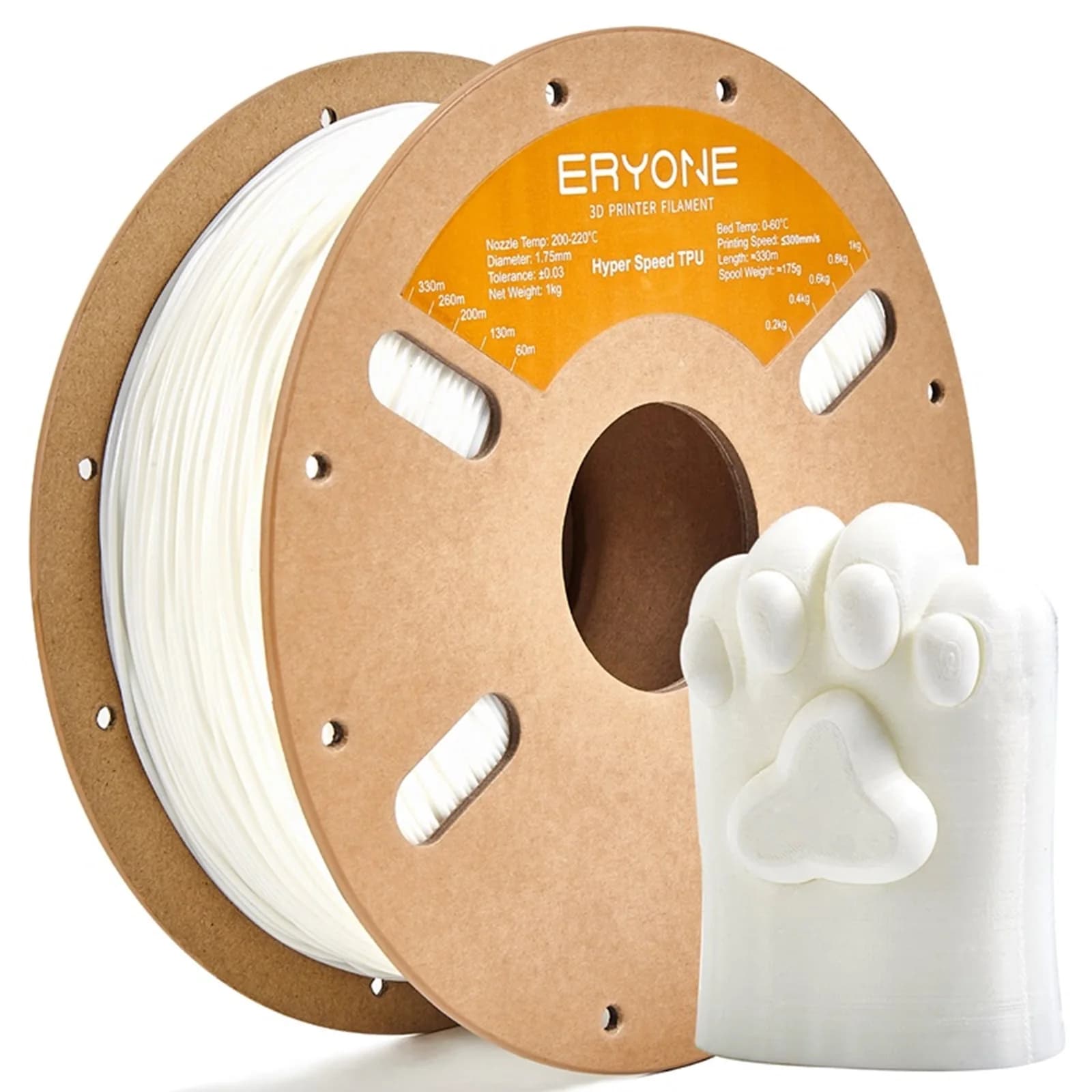 ERYONE High Speed TPU Filament Flexible 3D Printer Filament TPU 1KG, High Speed TPU Filament 3D Printing Filament