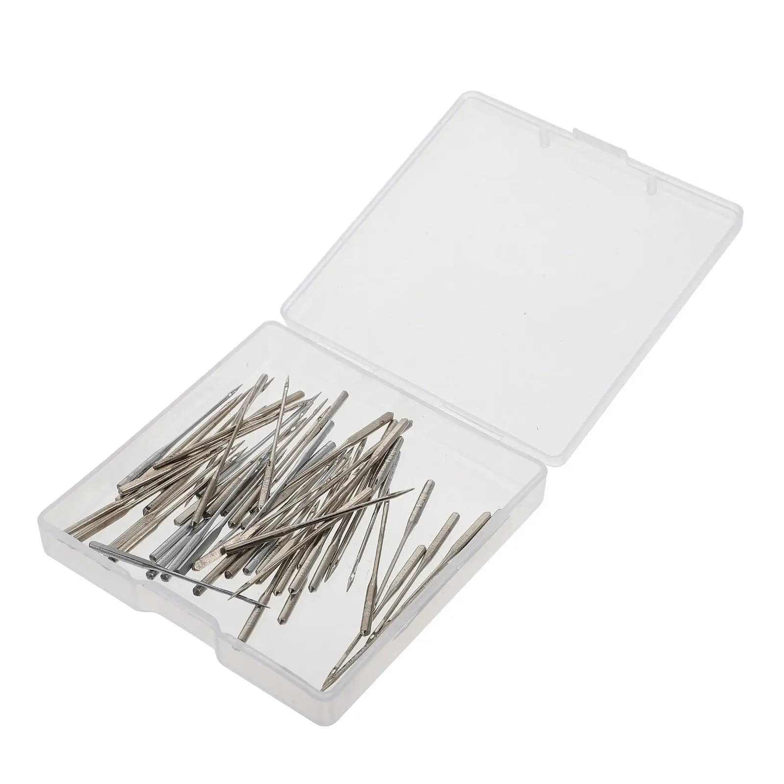 60Pcs Sewing Machine Needles Stainless Steel Ball Point Heavy Duty for Denim Quilting Craft DIY Home Industrial Use