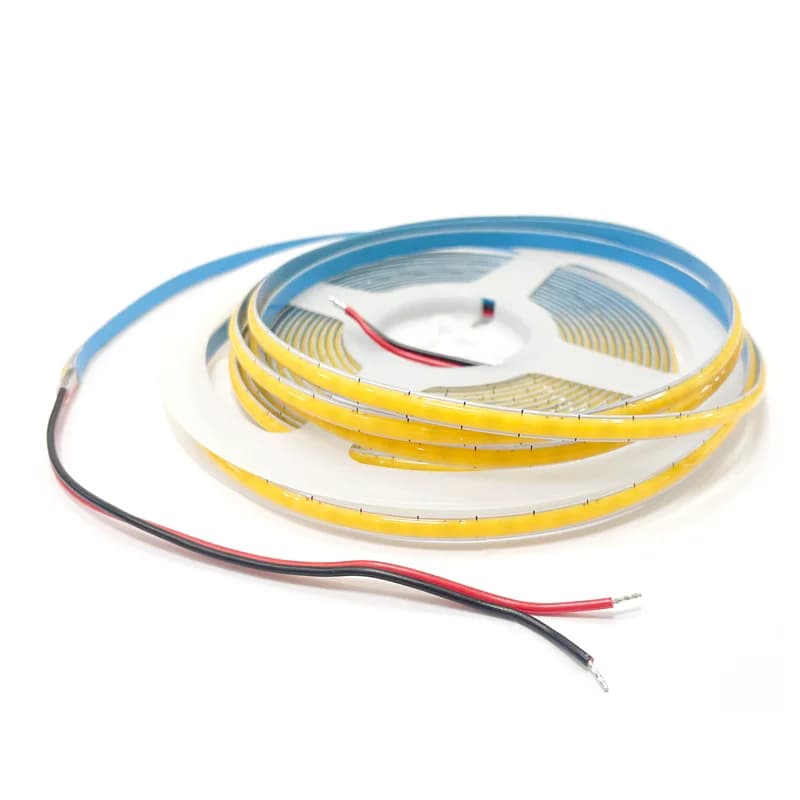 Striscia COB 5V 12V 24V Larghezza 5mm Nastro LED Ultrasottile Superfine Taglio 1cm Luce diurna 6500K Bianco naturale 4000K Bianco caldo 3000K 5M