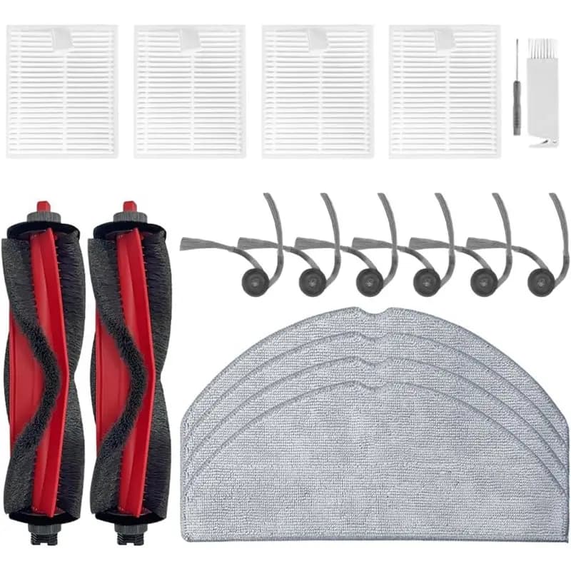 Kit di Accessori Compatibili per Roborock Q7 M5+ /Q7 L5/Q7 L5+ - Spazzola Principale Q7 M5, Panni per Pulizia, Filtri, Parti di Ricambio per Robot Aspirapolvere
