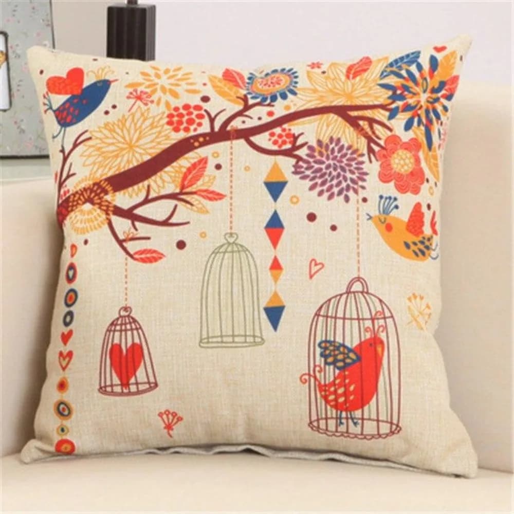CIFBUY Luxury American Village Style Lumbar Cushion Cover Decorative Throw Pillow Case for Chair Seat Home Textiles