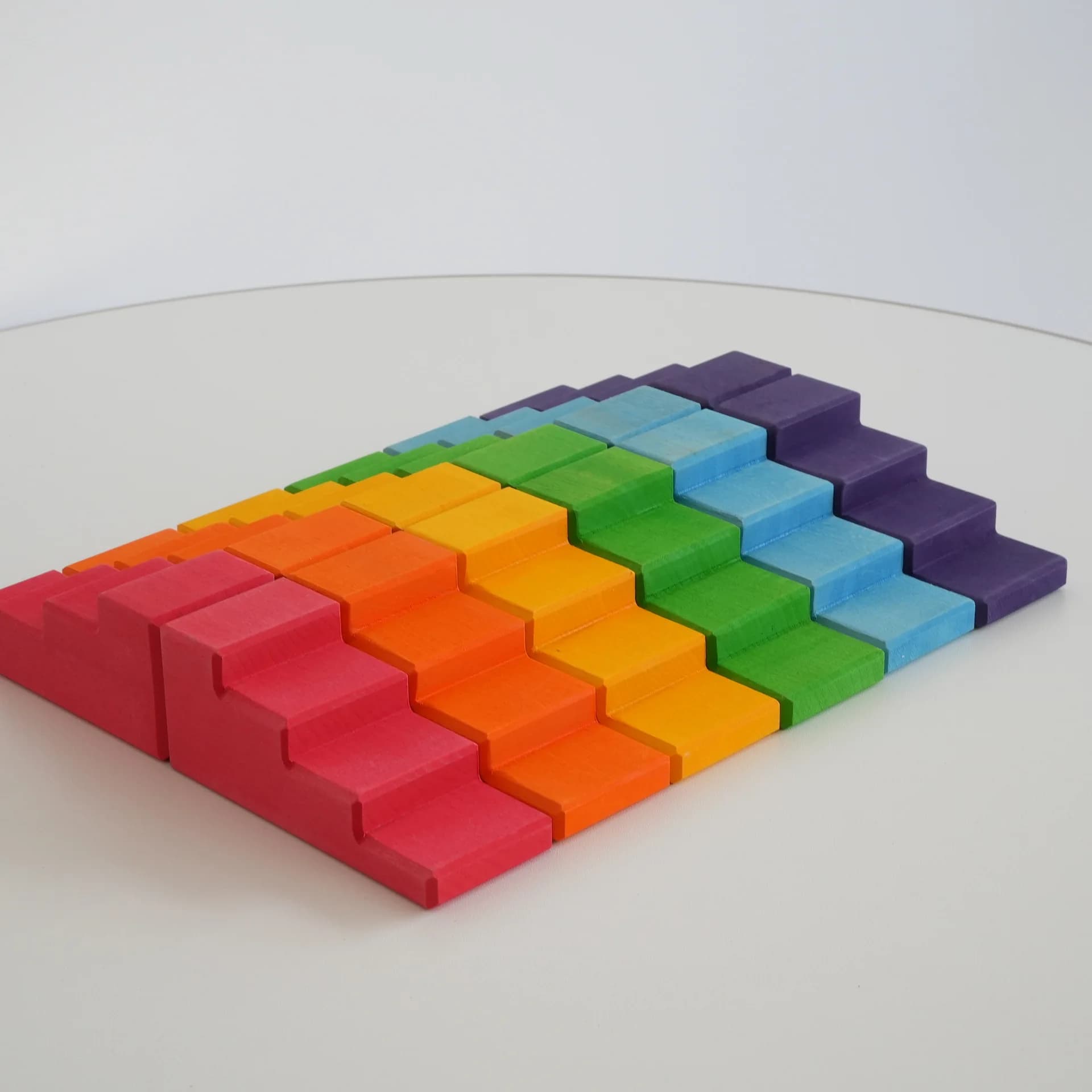 Blocchi da Costruzione Colorati a Forma di Scala, Giocattoli Educativi per la Cognizione dei Colori, Puzzle per Asilo Nido