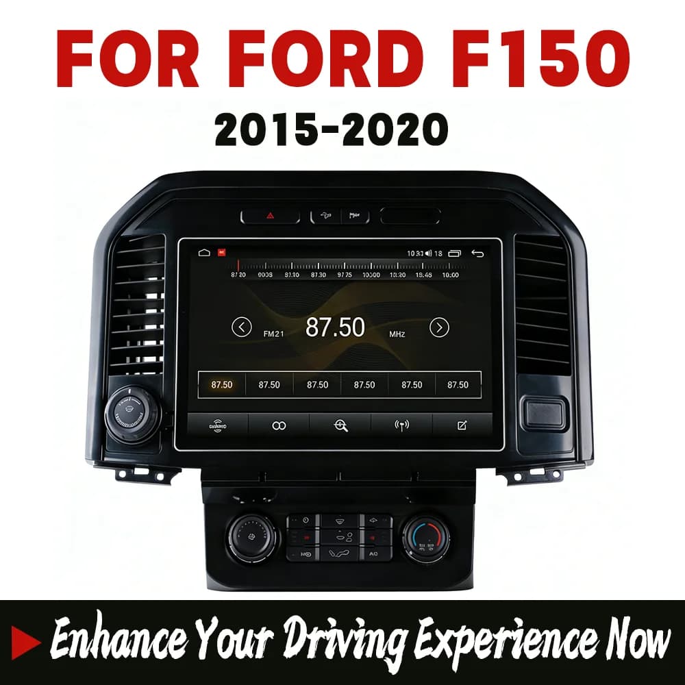 Autoradio Android 16 per Ford F150 2015-2020, schermo orizzontale da 12,95 pollici, stereo, CarPlay wireless, GPS, lettore multimediale IPS, Sync 2 3