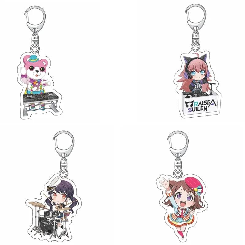 Portachiavi in Acrilico BanG Dream, Gioielli e Accessori a Tema Campus, Prodotti Creativi Culturali, Regalo per Amici, Ciondoli, Souvenir, Accessori per Borse