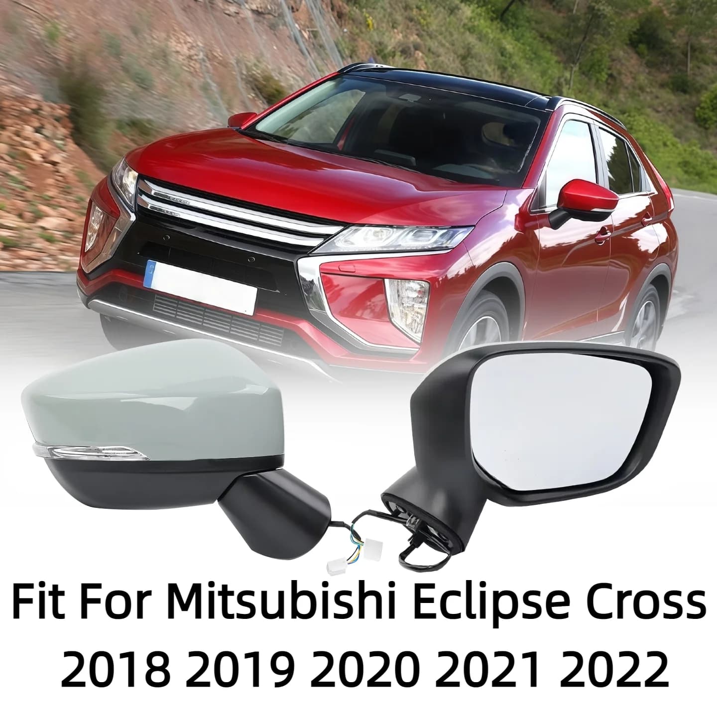 Car Door Wing Side Outer Mirror Assembly Rear View Mirror For Mitsubishi Eclipse Cross 2018 2019 2020 2021 2022 5PINS No Camera