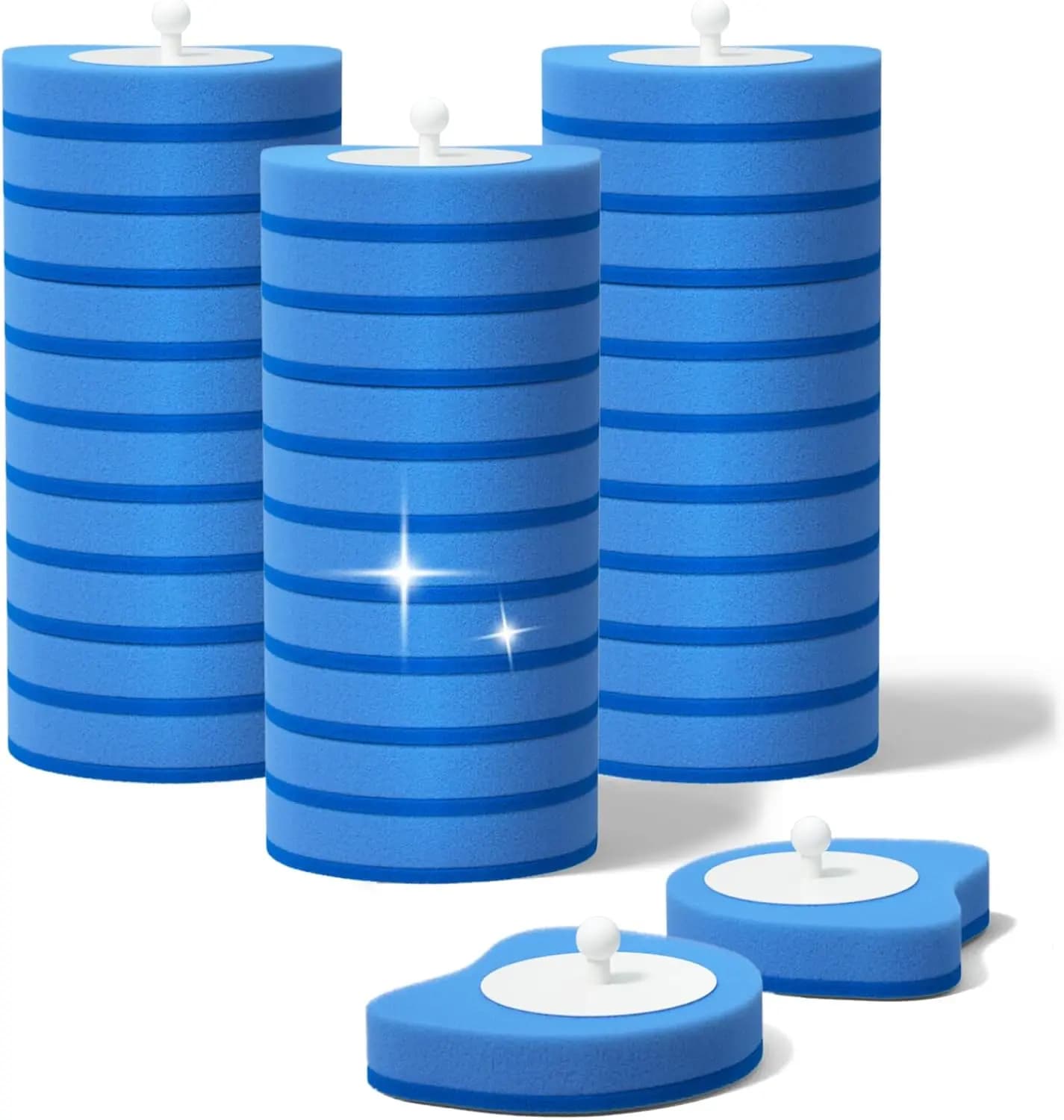 Disposable Toilet Brush Refills, 48 Pcs Cleaning Scrubbers, Not Compatible with Other Brands