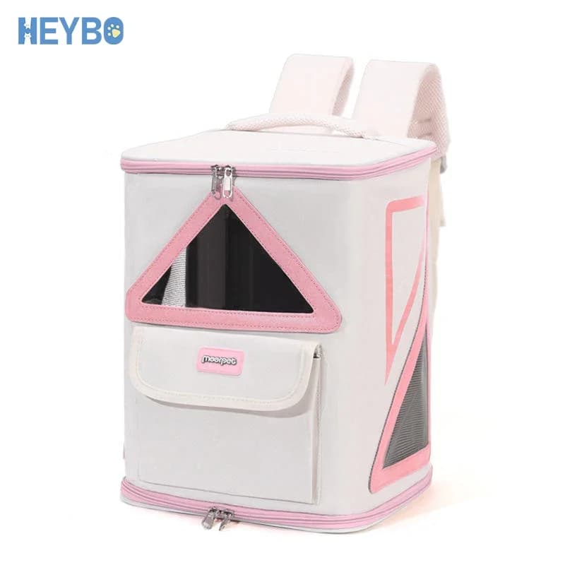 Four Seasons Simple Lightweight Large Capacity Multi-Functional Breathable Large Pet Cat Carrier Backpack