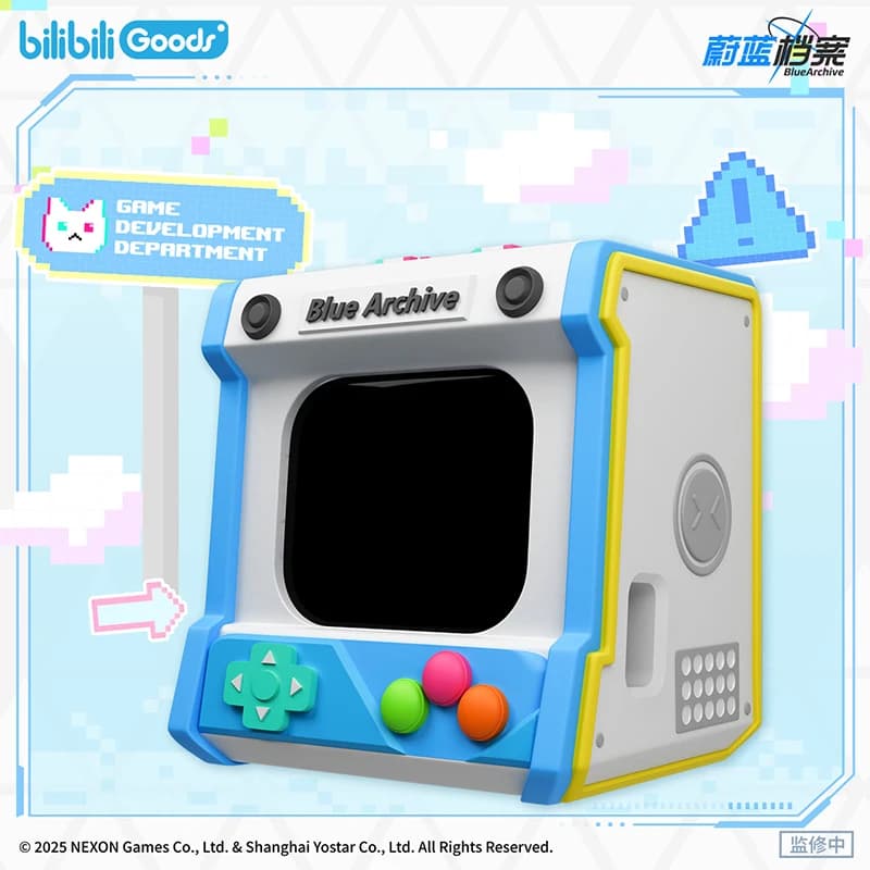 Auricolari Bluetooth BilibiliGoods Blue Archive Cube Face con schermo LCD touch e custodia di ricarica per gli appassionati di anime e gaming