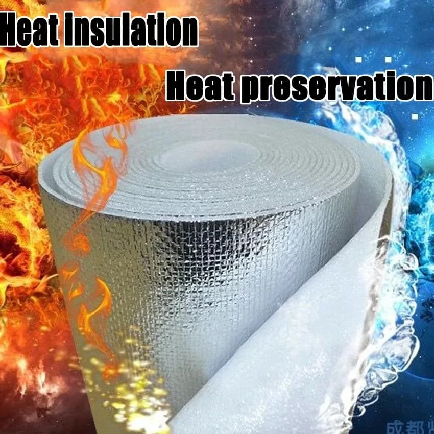 10M Oversized Self-adhesive Aluminum Foil Film Winter Insulation Cotton House Roof Wall Shade Protector Pad Home Decorations