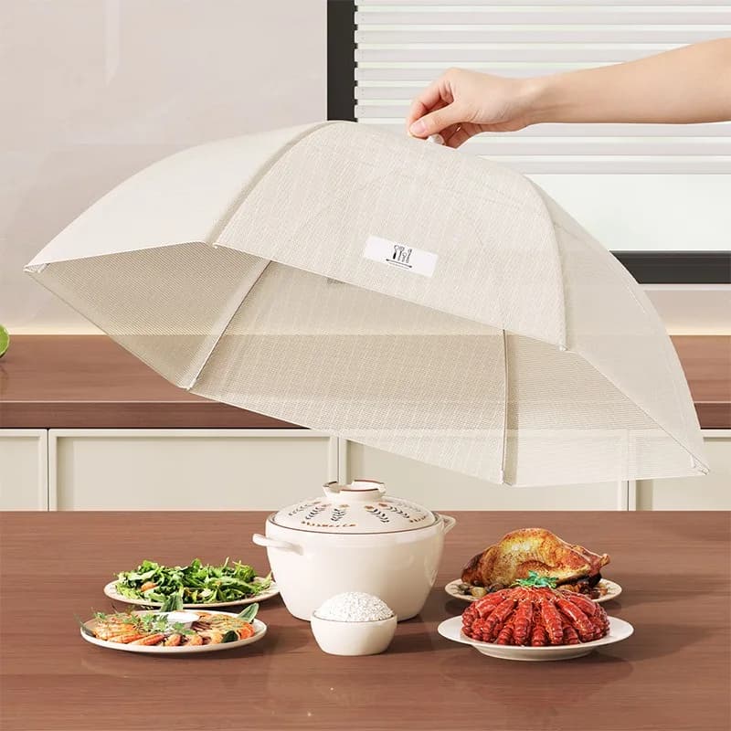 Protector Cover Net, Collapsible Fly Dust Prevent Mesh Tent for Table Dishes Leftovers & Food Storage Containers