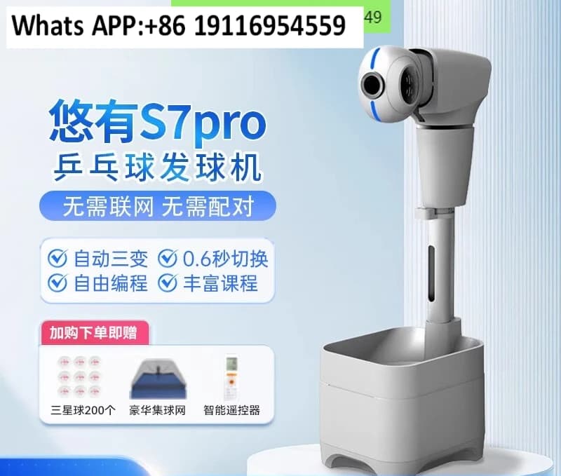S7pro ping pong serve macchina professionale tipo pavimento automatico programmabile palla trainer serve trainer