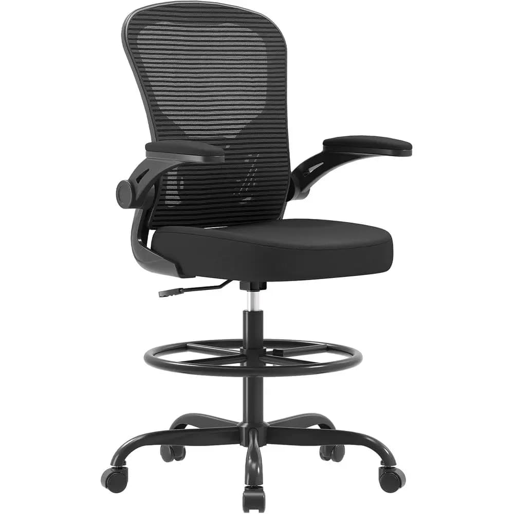 Ergonomic High-Back Office Chair with Adjustable Armrests, Mesh Seat and Lumbar Support for Comfortable Seating