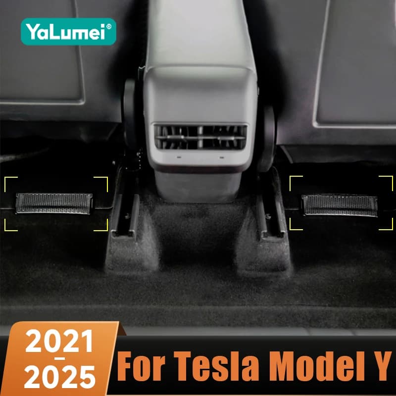 For Tesla Model Y 2021 2022 2023 2024 2025 Car Air Outlet Cover Anti-blocking Dustproof Under Seat Air Conditioning Vent Cover