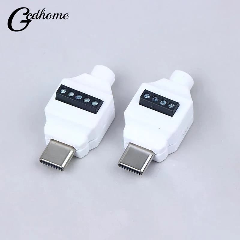 Type C Solderless Small Plug USB C Data Cable Connector USB Soldering Free Connector For Mobile Phone Fast Charging Cable Repair