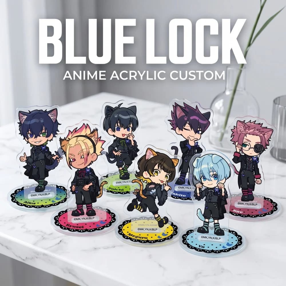 Blue Lock Acrylic Stand Keychain Isagi Bachira Chigi Kunigami Reo Nagi Q Version Cute Desktop Decoration 2026 New