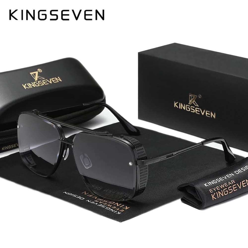 KINGSEVEN Occhiali da sole popolari di lusso da donna Moda Guida all'aperto Occhiali UV400 Occhiali polarizzati antiriflesso con montatura rettangolare