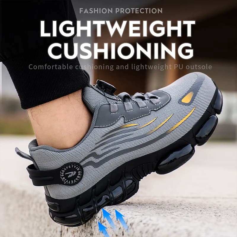Men's Labour Insurance Shoes Functional Footwear Protective Work Shoes for Men Summer Mesh Breathable Sneakers Light Safety Shoe