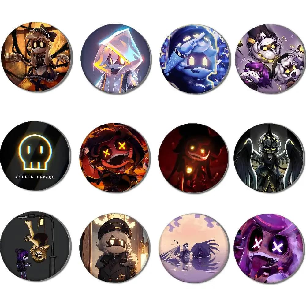 Gioco M-Murder Droni NVJ Distintivi Pulsante PinsBrooch Citazioni divertenti creative Distintivo Vestiti Zaino Gioielli Regalo per bambini Amici